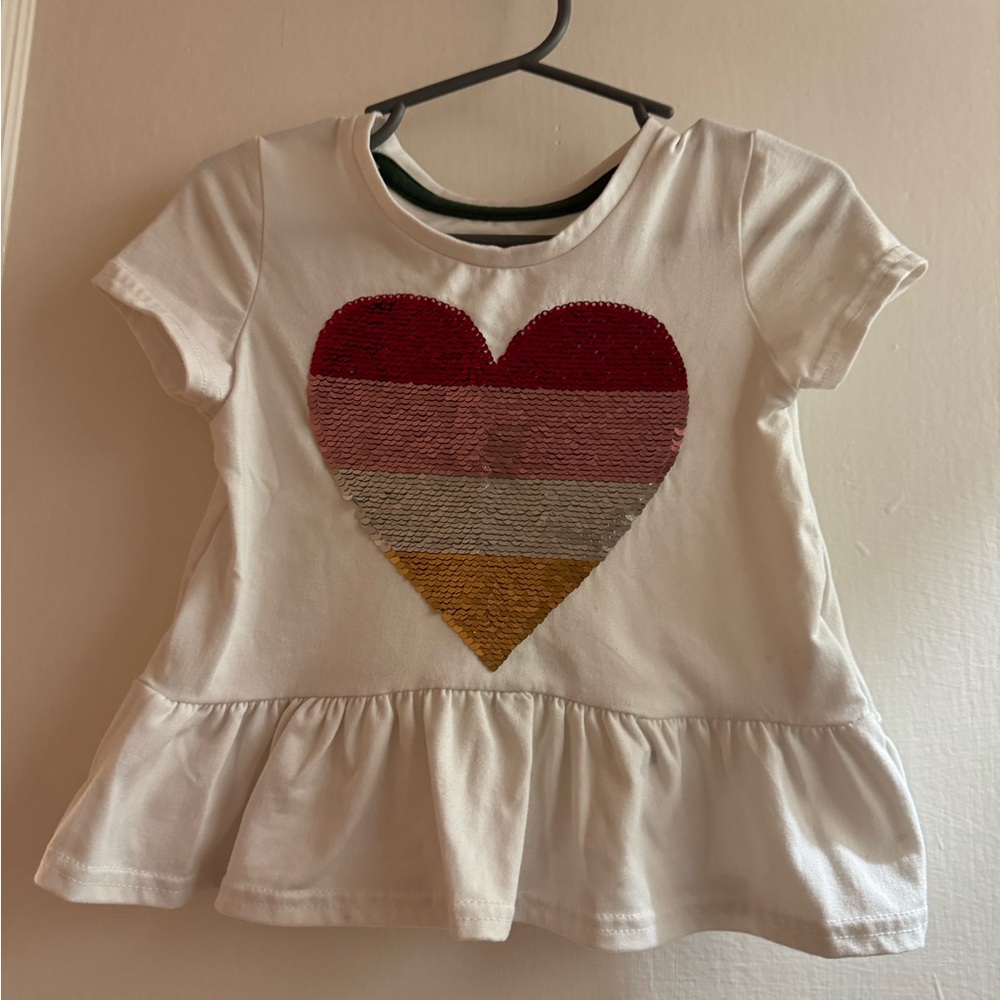 Sequined Heart ♥️ Top 2T
